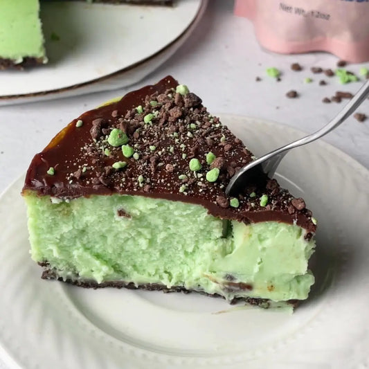 Mint Chocolate Chip Yum Crumbs Cheesecake